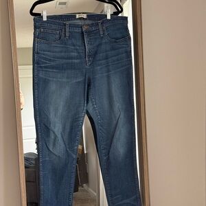 Madewell Dark Blue Slim Straight Jeans